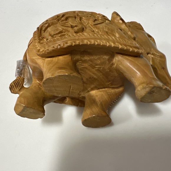 Small Minimalistic Wooden India‎ Elephant decor  2.5x4 - Picture 4 of 6
